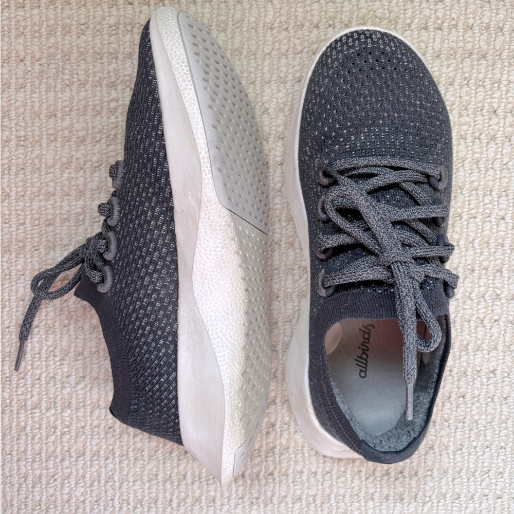 Allbirds Women's Tree Dasher Thunder With White Soles Running Shoes TD W7